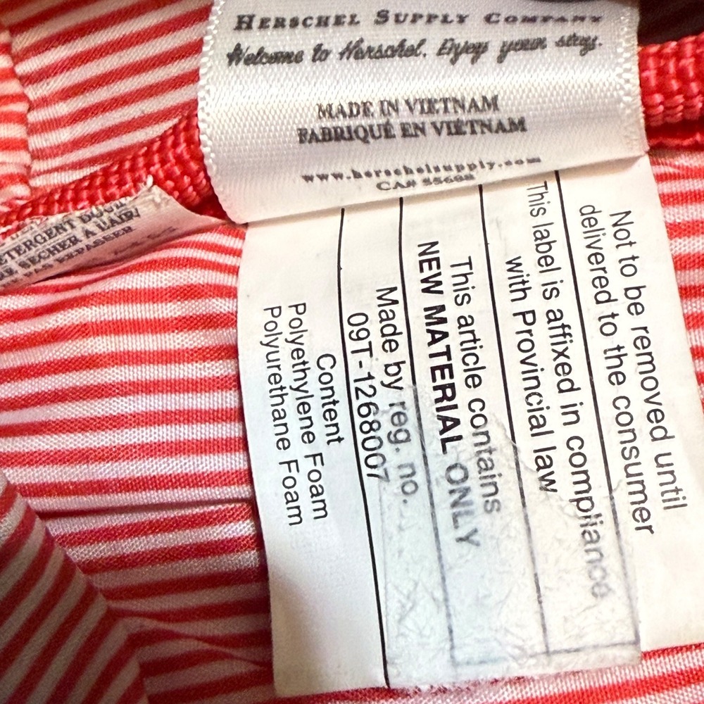 Herschel Supply Co. Backpack School Book Bag‎ Black Gold Zipper Travel - Picture 8 of 8